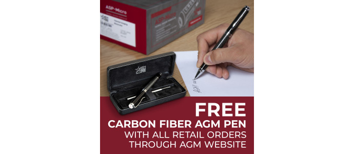 FREE CARBON FIBER AGM PEN with all Retail orders