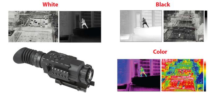 Difference between Black and White or Color palettes on Thermal Imaging